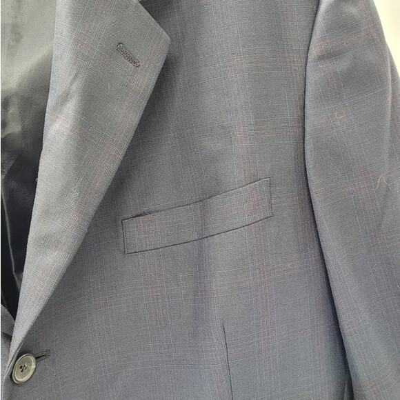 Franco Lotti Illusion Plaid 3 Button Single‎ breasted Men's Suit Jacket Blazer - Picture 7 of 15